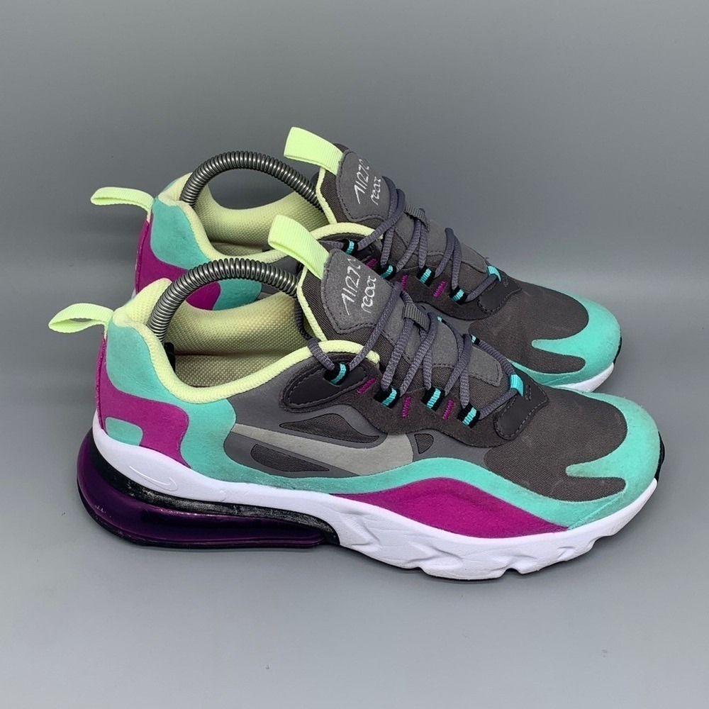 Nike Air Max 270 React Multi Color Running Shoes BQ0103-007 Men's S 7 Womens 8.5